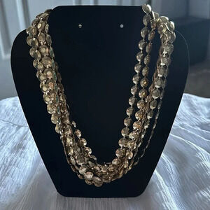 Gold Statement piece multilayer necklace costume necklace